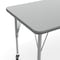 Flash Furniture Commercial Adjustable Height Rectangular Activity Table - Locking Casters-Gray XU-A2460-REC-GRY-T-P-CAS-GG - alternate 10