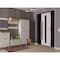 Vdomdoors Front Exterior Prehung Steel Door Ronex1055 Teak 96 2 Sidelight Exterior Windows Sidelites Entry RONEX1055EXD-OAK-W14+36+14xH96-LH-I - alternate 7