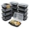 Eco Harmony Products Food Storage Container, Hinged, Vented Lid, Plastic, 9" x 6", 150PK 804613 - alternate 1