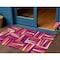 Homeroots 3' X 5' Red Purple And Copper Geometric Washable Indoor Outdoor Area Rug 598256 - alternate 1