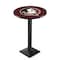 Holland Bar Stool Co 42" Blk Wrinkle Florida State (Head) Pub Table, 36" dia. Top L217B4236FSU-HD - alternate 1
