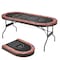 Vevor 8 Player Oval Foldable Poker Table Casino Blackjack Texas Holdem Table 72 in SUS-7232C - alternate 1