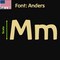 Aacc Self-Adhesive Vinyl Letter: M, Scale: 3.5 in. Color: Gold Font: Anders by AACC-Anders-UM-Gold-I3.5x1 - alternate 1