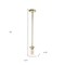 Homeroots Gold Cylinder Iron Ceiling Light With Clear Shades 652006 - alternate 4