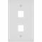 Monoprice WallPlate, Blank, 2 Hole, White 6727 - alternate 1