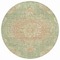 Homeroots 8' Artichoke Green Round Floral Medallion Washable Indoor Outdoor Area Rug 607832 - alternate 8