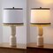 Jonathan Y Lacy 25.25" Organic Modern Sculptural Hourglass Travertine Stone w/Fringed Drum Shade LED Table Lamp JYL5612A - alternate 9