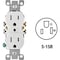Leviton 15A White Tamper Resistant 5-15R Duplex Outlet N02-T5320-00W - alternate 1