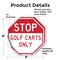 Signmission Stop Golf Carts Only, 6 inch X 6 inch, Vinyl Decal, 2PK OC-D-2PACK-6-287 - alternate 4