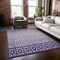 Homeroots 3' X 5' Purple Lavender And Ivory Geometric Washable Indoor Outdoor Area Rug 613867 - alternate 9