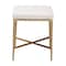 Baxton Studio Fumiye Ottoman with Hand-Forged Metal Frame, Rectangle 18" 270-14724-ZORO - alternate 7