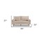 Homeroots 69" Beige Velvet Sofa And Toss Pillows With Dark Brown Legs 543709 - alternate 6