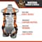 Malta Dynamics Safety Harness Fall Protection Kit, 3 Piece Bundle, Tongue Buckle Legs Full Body Harness L-XL B2002-C5010-C1006 - alternate 7