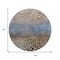 Homeroots 8' Khaki And Taupe Round Abstract Washable Indoor Outdoor Area Rug 609464 - alternate 6