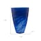 Homeroots 12" Blue Abstract Swirl Glass Tapered Table Vase 574245 - alternate 8