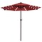 Villacera 9-Foot LED Outdoor Patio Umbrella with Solar Lights, Red 83-OUT5423 - alternate 1