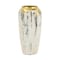 Homeroots 14" Gray Ivory And Gold Modern Abstract Ceramic Table Vase 574215 - alternate 8