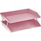 Acrimet Facility 2 Tier Letter Tray Side Load Letter Size Desktop File Organizer Plastic Solid Pink 253.9 - alternate 1