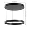 Jonathan Y Jense 23.75" Minimalist Modern Metal Adjustable Dimmable Ring Integrated LED Pendant, Black JYL7151A - alternate 8