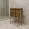 Homeroots 18" X 40" Brown Teak Rectangular Shower Bench 549365 - alternate 6