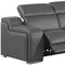 Homeroots Dark Gray Italian Leather Power Reclining L Shaped Five Piece Corner Sectional 544981 - alternate 15