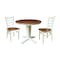 Whitewood Industries Rectangular Extension Dining Table W/ 2 Chairs, 36 in W, 30.1 in L, 48 in H, Parawood, 3 K79-36RXT-23B-C617-2 - alternate 1