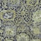 Homeroots 5' X 8' Fern Green And Blue Damask Washable Indoor Outdoor Area Rug 609067 - alternate 9