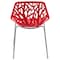 Leisuremod Modern Asbury Dining Chair with Chromed Legs, Red, 2PK AC16R2 - alternate 9