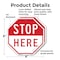 Signmission Stop Here, 6 inch X 6 inch, Plastic Sign, 2PK OC-P-2PACK-6-233 - alternate 7