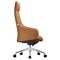 Leisuremod Celeste High-Back Office Chair in Upholstered Leather & Iron Frame with Swivel & Tilt, Acorn Brown COT20LBRL - alternate 4