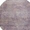 Homeroots 8' Plum And Lavender Round Floral Washable Indoor Outdoor Area Rug 605749 - alternate 8