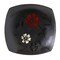 Hometrends Evening Blossom 4 Piece 8 Inch Square Stoneware Salad Plate Set in Black 99478.01 - alternate 6