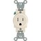 Leviton 15A Light Almond Commercial Grade 5-20R Tamper Resistant Single Outlet R56-T5015-0TS - alternate 2