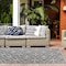 World Rug Gallery Contemporary Geometric Indoor/Outdoor Area Rug 9 ft x 12 ft Blue 411BLUE9X12 - alternate 1