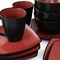 Gibson Elite Soho Lounge 16 Piece Matte Glazed Stoneware Dinnerware Set in Red 130935.16 - alternate 10