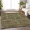 Homeroots 8' X 10' Fern Green Brown And Red Floral Washable Indoor Outdoor Area Rug 603416 - alternate 9