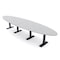 Skutchi Designs 14ft Oval Conference Table With Power | Harmony Series | 12 Person Meeting Room Table HAR-OVL-48X168-T.BK-U779-NA - alternate 1