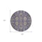 Homeroots 8' Purple Beige And Taupe Round Oriental Washable Indoor Outdoor Area Rug 582124 - alternate 7