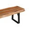 Homeroots 68" Brown and Black Solid Wood And Metal Live Edge Dining Bench 565286 - alternate 9