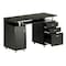 Homeroots 48" Espresso Wood Computer Desk With Two Drawers 723750 - alternate 1