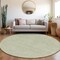 Homeroots 8' Mint Green Round Geometric Washable Indoor Outdoor Area Rug 607490 - alternate 9