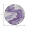 Homeroots 8' Purple And Silver Round Abstract Washable Indoor Outdoor Area Rug 618342 - alternate 8