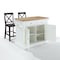 Crosley Oxford Kitchen Island W/X-Back Stools KF300063WH - alternate 8