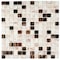 Apollo Tile Mingles 12 in. x 12 in. Glossy Beige and Brown Glass Mosaic Wall and Floor Tile 20 sqft/case, 10PK MIX2088BG344A - alternate 1