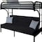 Homeroots Black Twin Over Queen Bunk Bed 285194 - alternate 5
