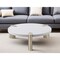 Homeroots 40" White And Gold Stainless Steel Round Coffee Table 372311 - alternate 7