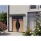 Vdomdoors Front Exterior Prehung Aluminum Double Doors Ronex1077 Teak Top Transom Mirrored Clear Glass Entry RONEX1077DEXD-OAK-W72xH96+14-RH-I - alternate 3