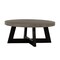 Homeroots 36" Gray And Black Concrete And Solid Wood Round Coffee Table 520650 - alternate 9