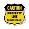 Signmission No Spray Shield Sign Caution Property Li, 12 Inch X 12 Inch, Vinyl Decal SHI-D-12-404 - alternate 1