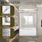 Kingston Brass 60" Acrylic Anti-Skid Alcove Right-Hand Drain Tub with Left Sliding Tub Door, White/Brushed Brass KVTAM6032R22D7 - alternate 7
